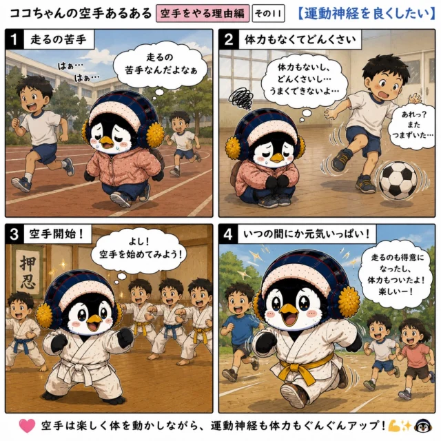 🌟【空手をやる理由編 その11 運動神経を良くしたい】🌟

「走るのが苦手…」
「すぐ疲れちゃう…」
「運動が苦手だから自信がない…」

そんな子も、空手を続けるうちに少しずつ変わっていきます😊

空手では、走る・跳ぶ・蹴る・バランスをとるなど、たくさんの動きを繰り返します。
だから自然と運動神経や体力が身についていくんです✨

昨日できなかったことが、今日できるようになる。
その小さな成功の積み重ねが、大きな自信につながります💪🔥

「うちの子、運動が苦手だから…」
そんな子こそ、ぜひ空手を体験してみてください😊

#新極真会長崎支部 #空手キッズ #習い事 #運動神経アップ